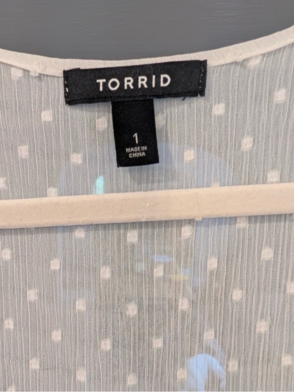 Torrid Sheer Swiss Dot Tiered Maxi Cover-Up in Ivory - Picture 4 of 4